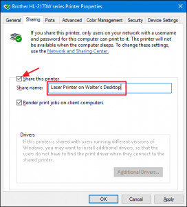 Customizing Your Network Sharing Options